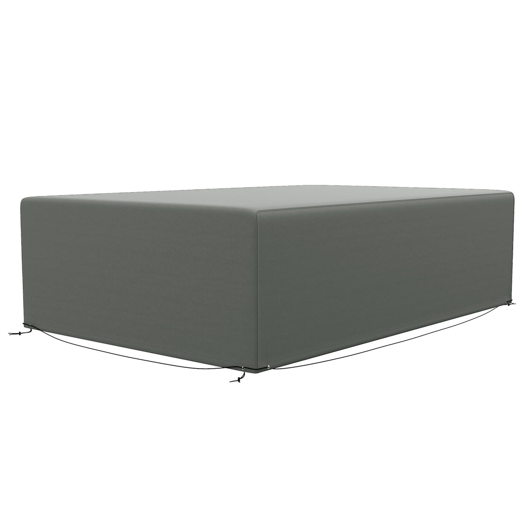 Outdoor Garden Furniture Cover Waterproof, Anti-UV 600D Heavy Duty Oxford Fabric Patio Furniture Cover for Rectangular Sofa Table Set, Dark Grey, 245 x 165 x 66 cm
