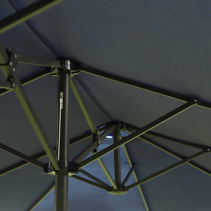 Double-side Umbrella Parasol, Φ2.7x4.6Wx2.4H m-Blue