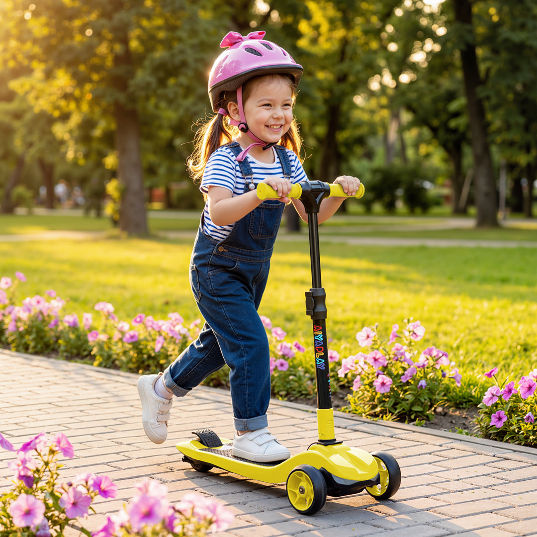 Three-Wheel Foldable Electric Scooter for Kids Aged 6-10 Years