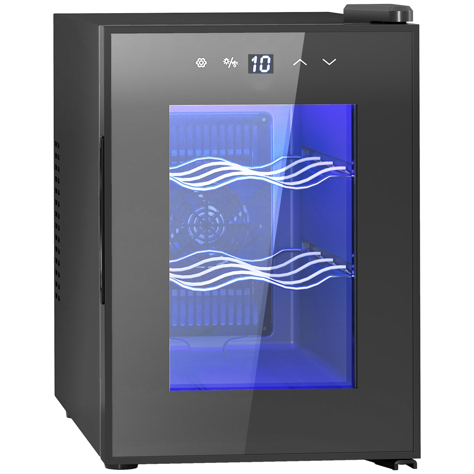 Six Bottle 8-18℃ Countertop Wine Fridge - Black