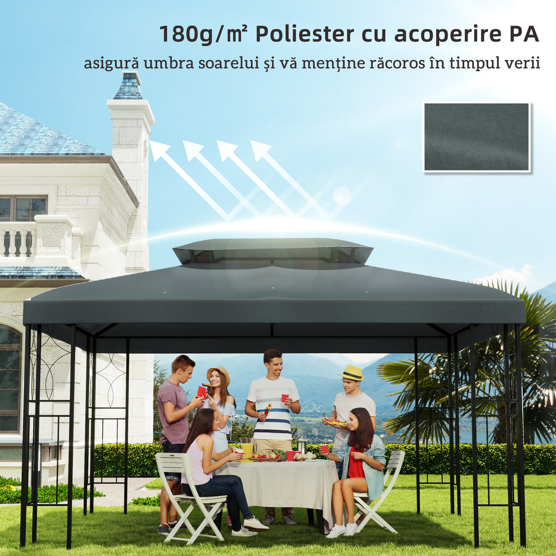 Gazebo Roof Replacement, for 3 x 4m Frames - Grey
