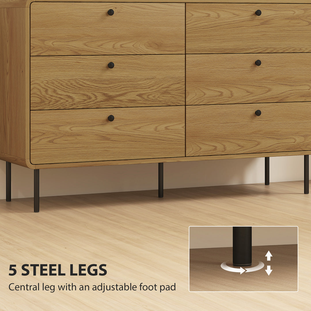 Chest of Drawers, 6 Drawer Dresser