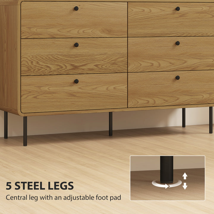Chest of Drawers, 6 Drawer Dresser
