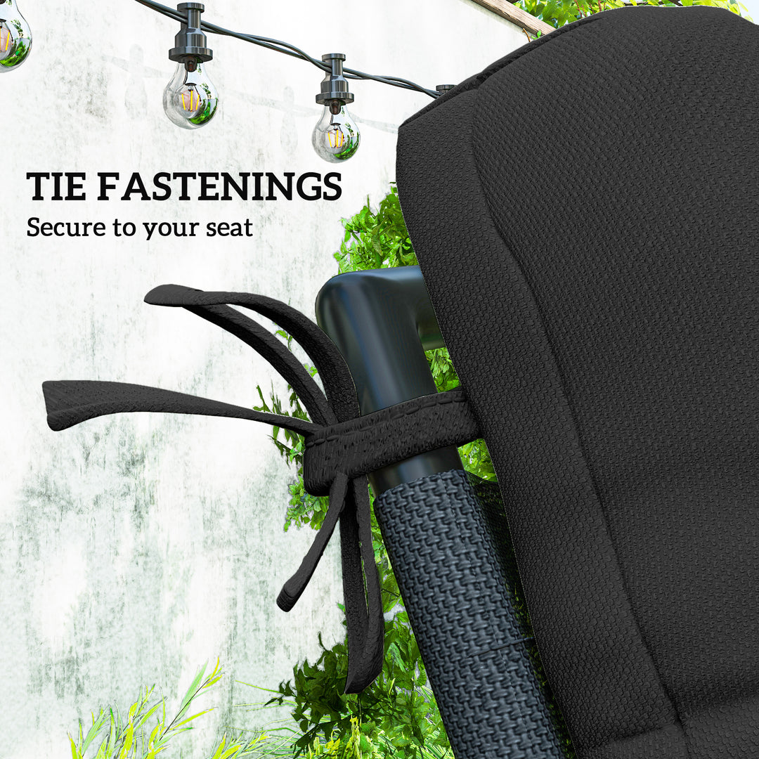 2-Piece Seat Cushion Replacement with Backrest, Garden Patio Chair Cus
