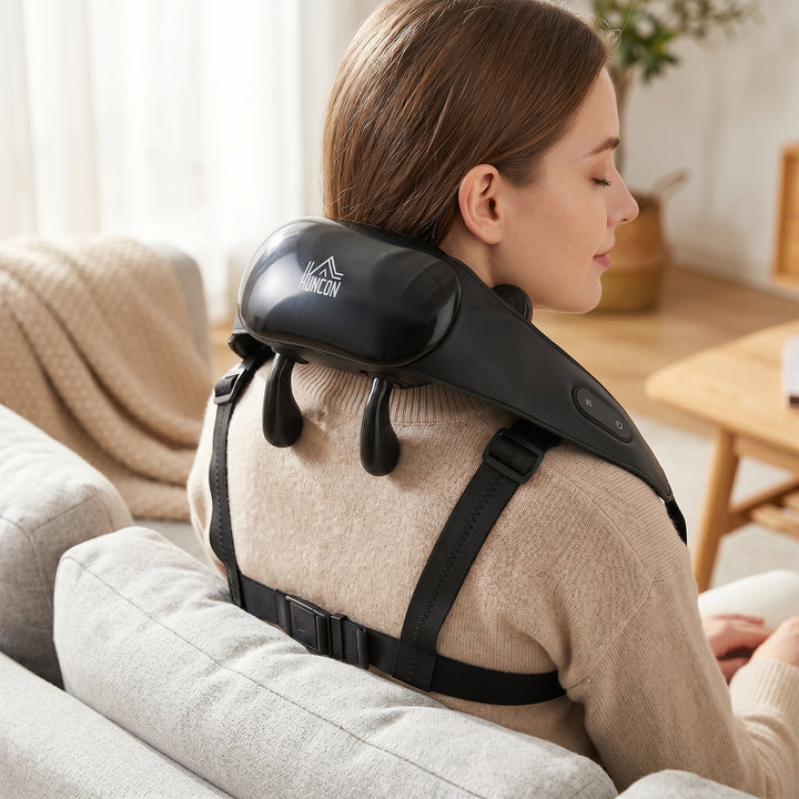 Cordless Neck Massager with Heat, Deep Tissue 4D Shiatsu Neck and Shou