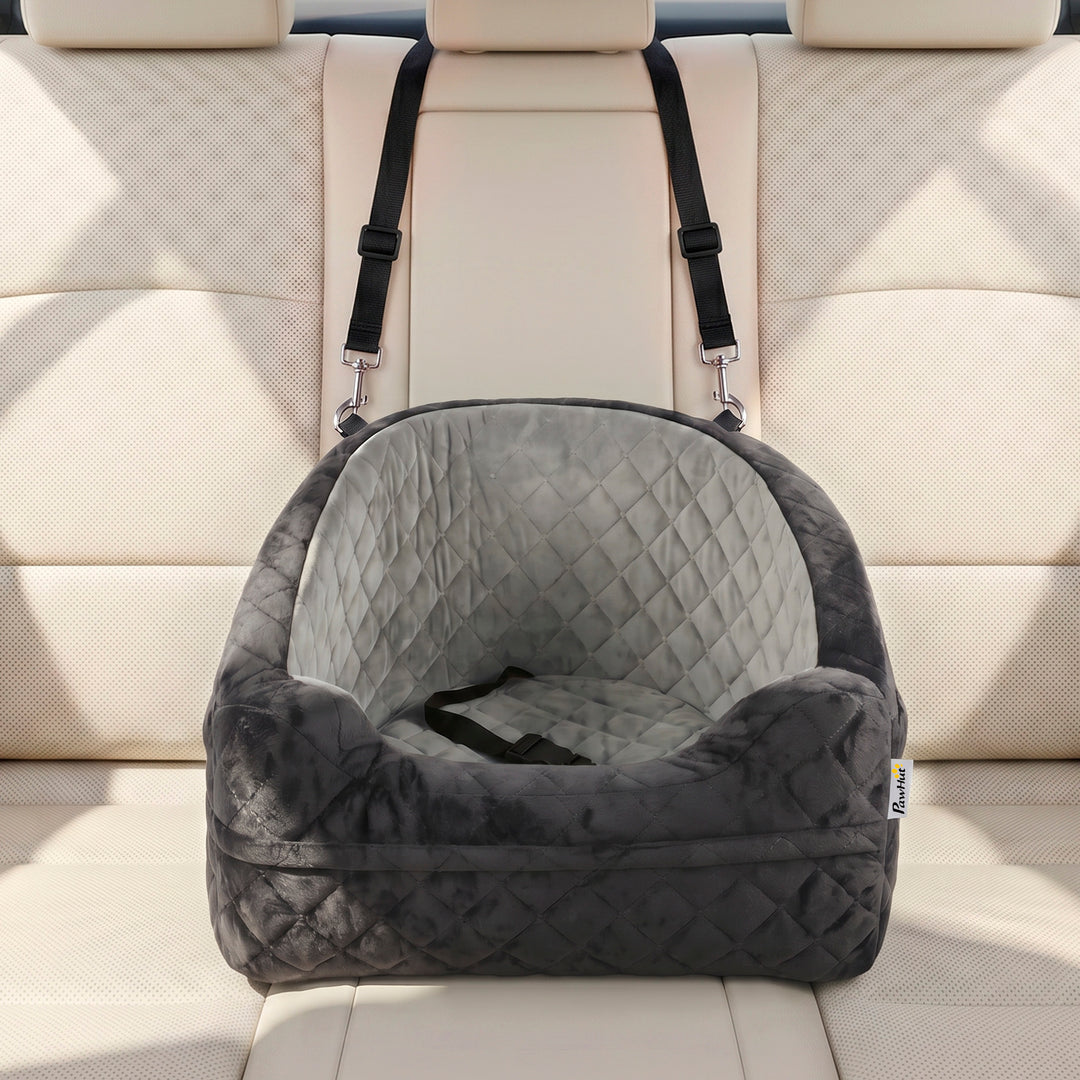 Dog Car Seat, Detachable Washable Dog Booster Seat with Thick Cushion,
