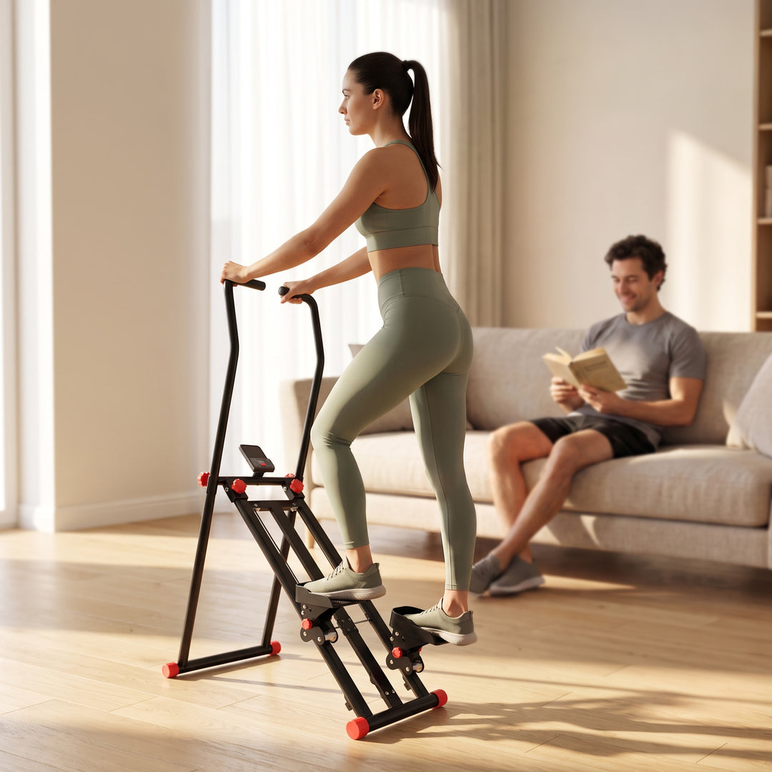 Stair Stepper for Home Gym with 3 Resistances, Foldable Vertical Stair