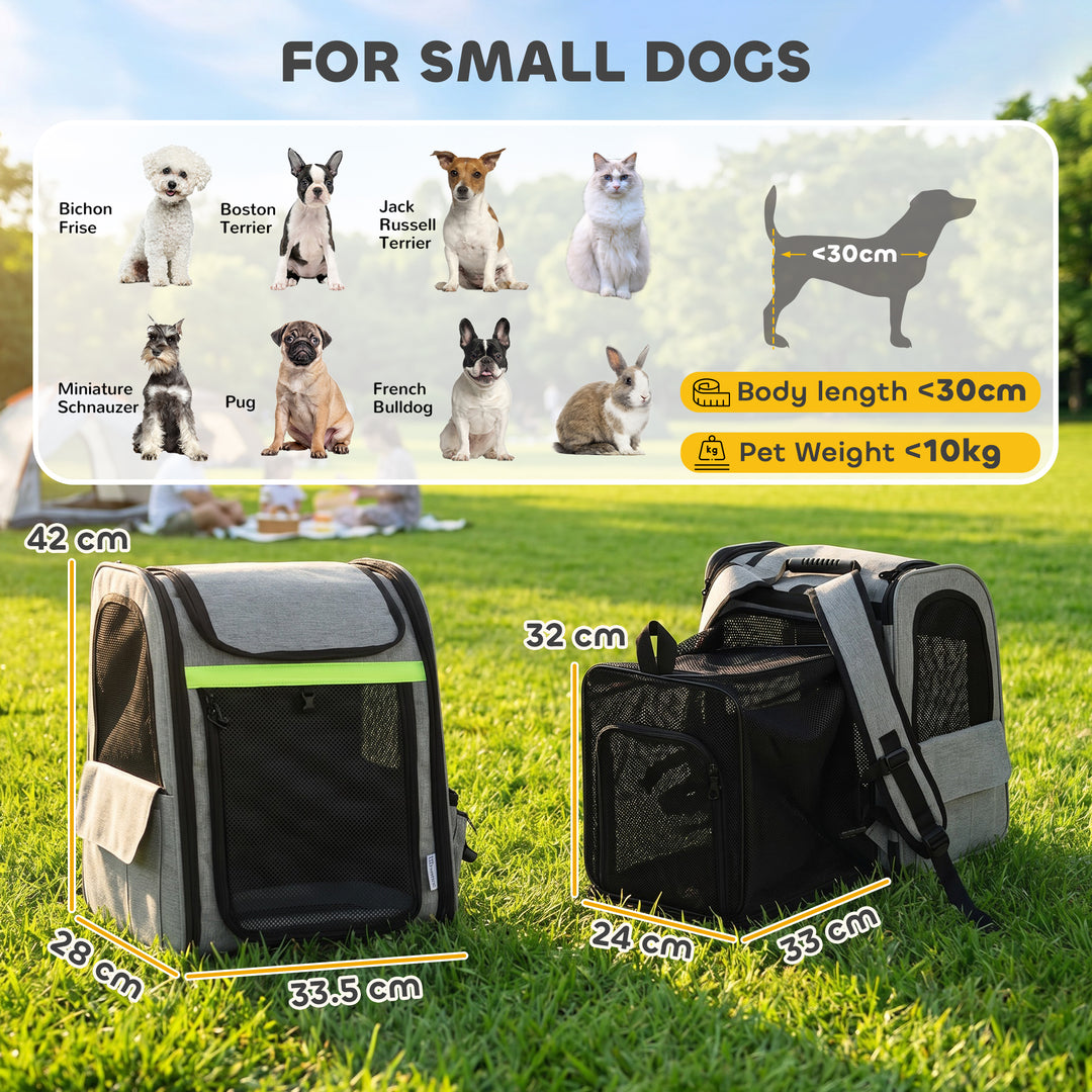 Dog Carrier Backpack Expandable, Breathable Pet Carrier Bag for Small 