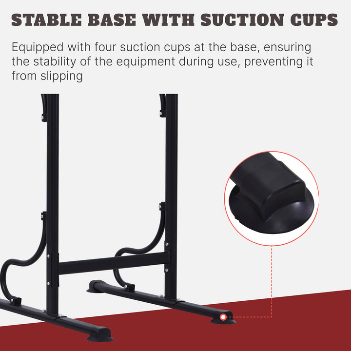 Steel Multi-Use Exercise Power Tower Pull Up Station Adjustable Height W/ Grips