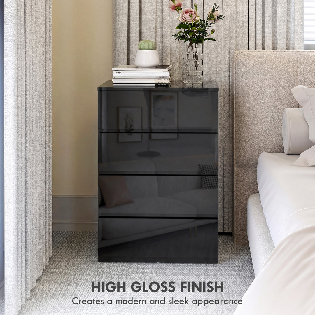Chest of Drawers, 4-Drawer Storage Cabinets, Modern Dresser, Storage D