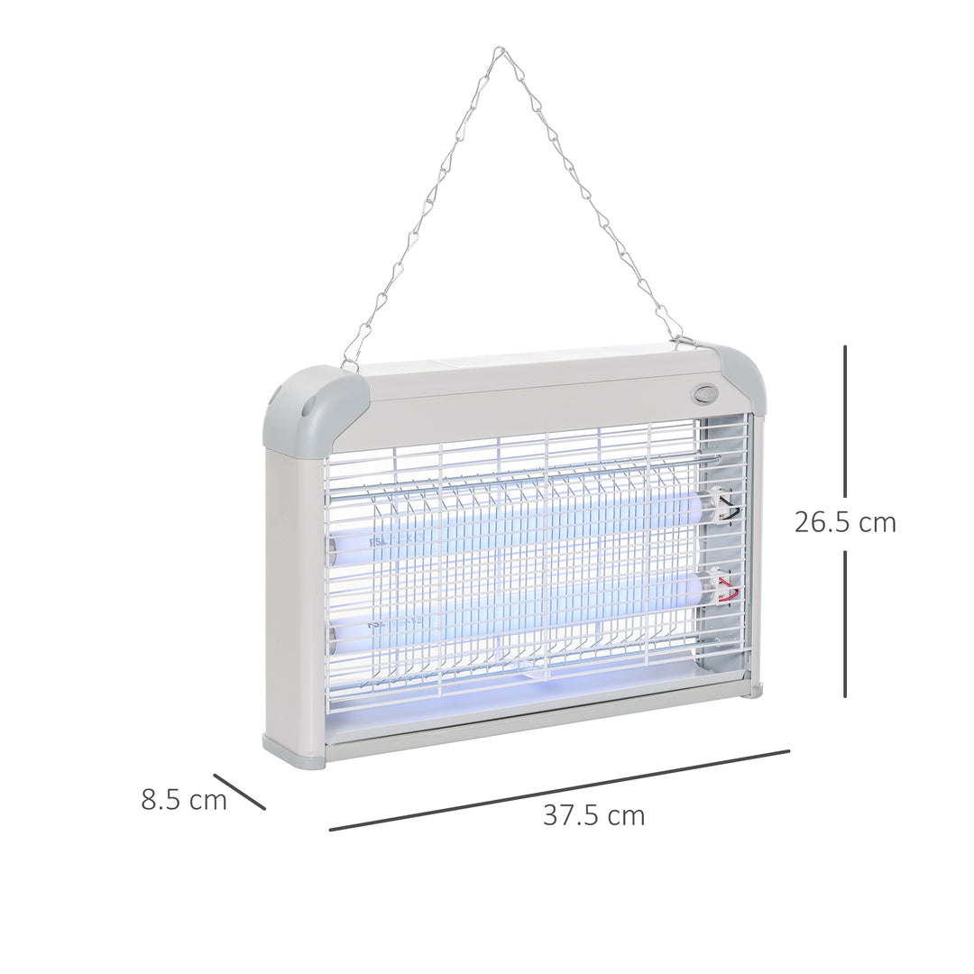 Outsunny Electric Fly Mosquito Killer, 20W Free Standing or Wall Hanging, Electric Fly Zapper, Bug & Insect Killer | Aosom UK