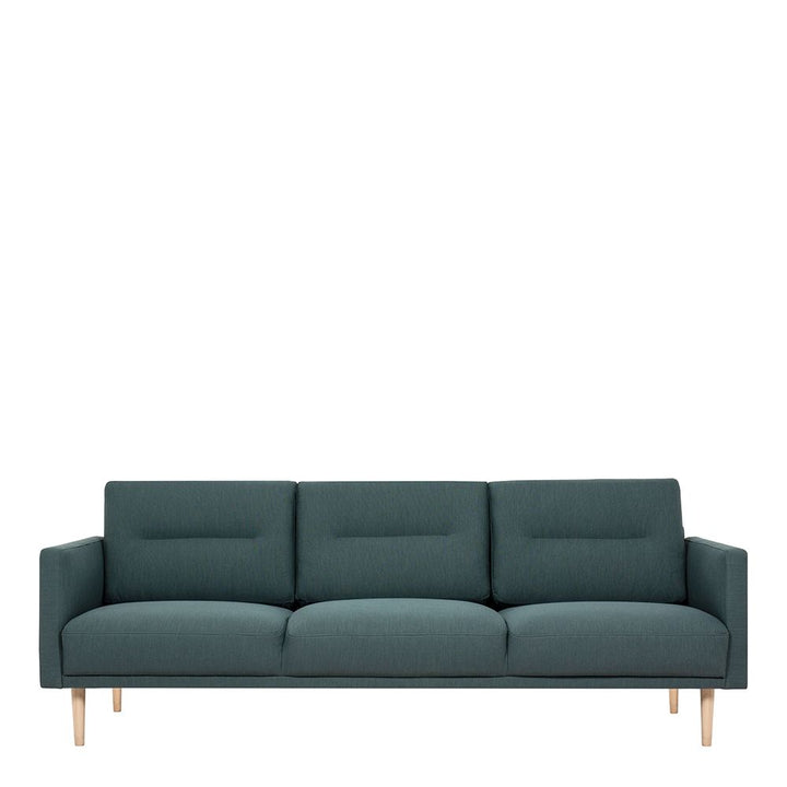 Larvik 3 Seater Sofa - Dark Green, Oak Legs