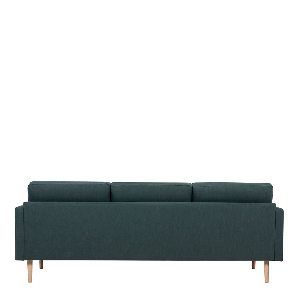 Larvik 3 Seater Sofa - Dark Green, Oak Legs