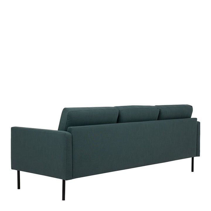 Larvik 3 Seater Sofa - Dark Green, Black Legs