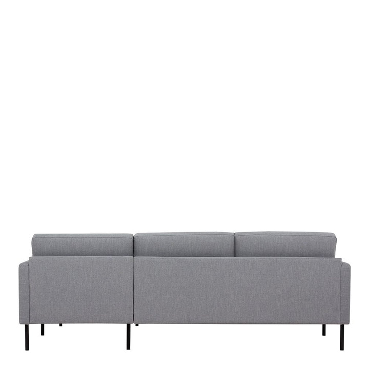 Larvik Chaiselongue Sofa (RH) - Grey, Black Legs