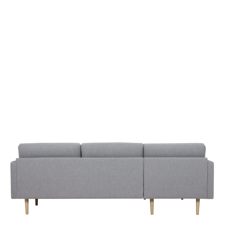 Larvik Chaiselongue Sofa (LH) - Grey, Oak Legs