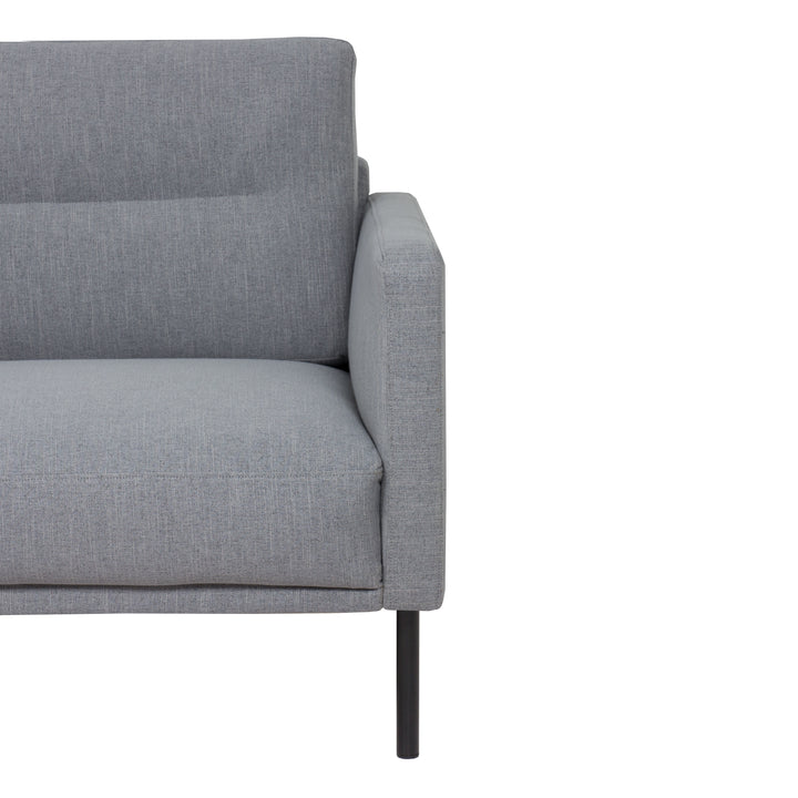 Larvik Chaiselongue Sofa (LH) - Grey , Black Legs