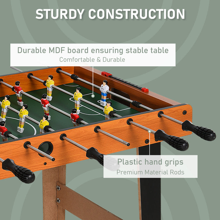 HOMCOM Soozier Foosball Table Heavy Duty  84.5cm for Arcades, Pub, Game Room, 8 Rods, 2 Balls