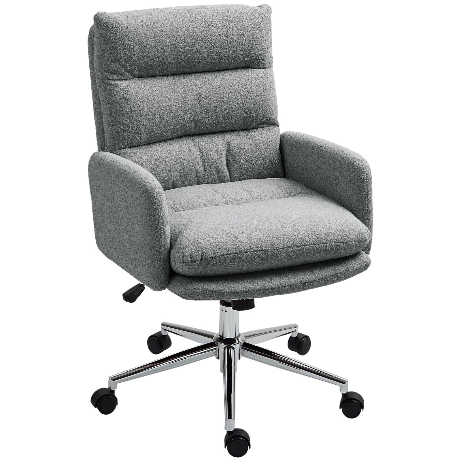 91-99cm Sherpa Fleece Office Chair - Grey