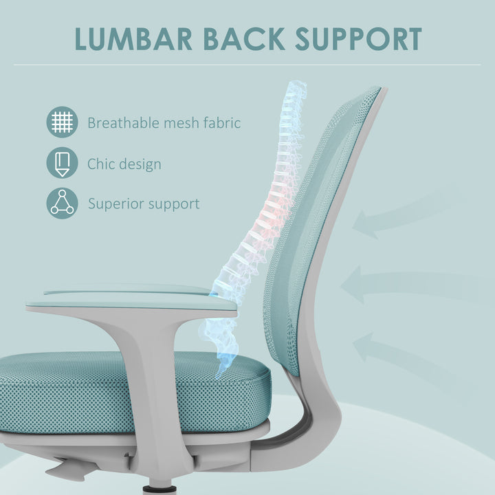 44-56cm Mesh Back Office Chair - Light Green