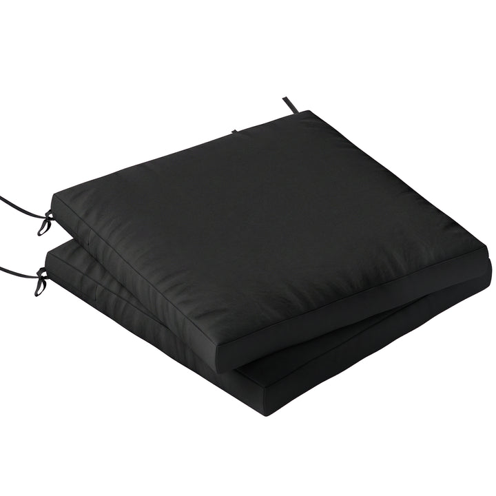 Outdoor Seat Cushions Set of 2 with Ties, Waterproof Garden Seat Pads,