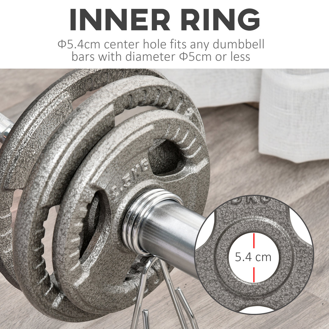Set of 6 Cast Iron Olympic Weight for 2"/5cm Hole Dumbbell Handle Bar 35kg Dumbbell Plates Barbell Weight 2 x 5kg, 2 x 2.5kg, 2 x 10kg