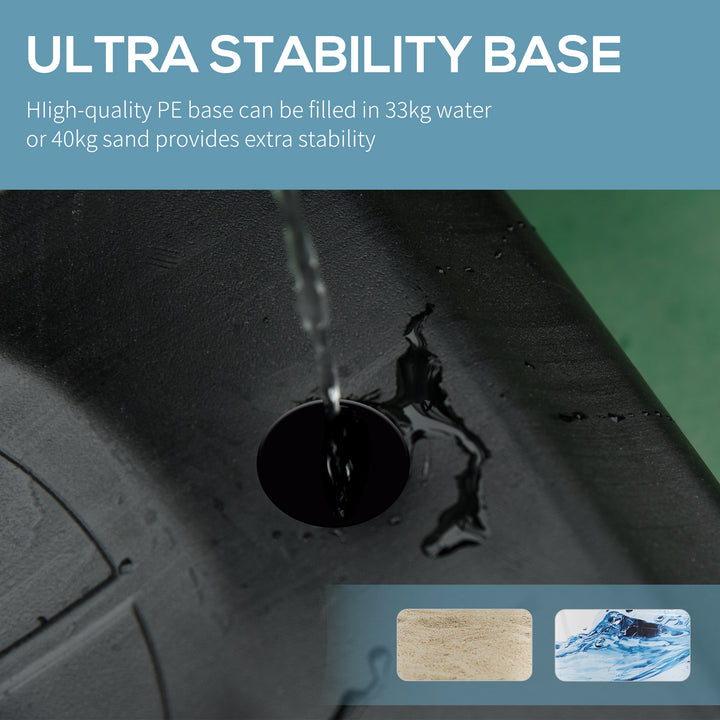 MCL Portable Basketball Hoop Stand 160-210cm Adjustable Height Sturdy Rim Hoop w/ Large Wheels Stable Base & Net Free Standing