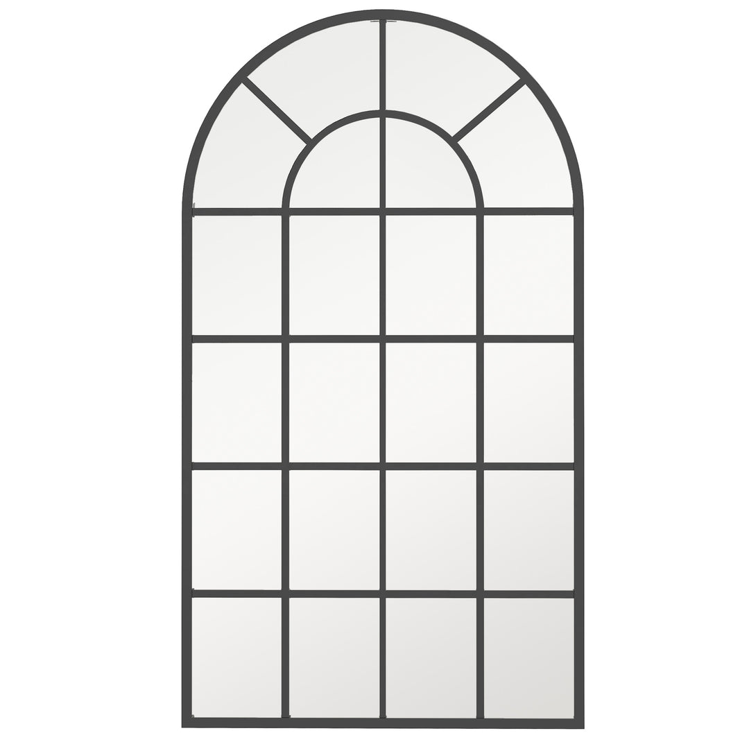 110 x 62 cm Arched Decorative Wall Mirror for Bedroom Living Room, Modern Window Bathroom Mirror for Home Decor