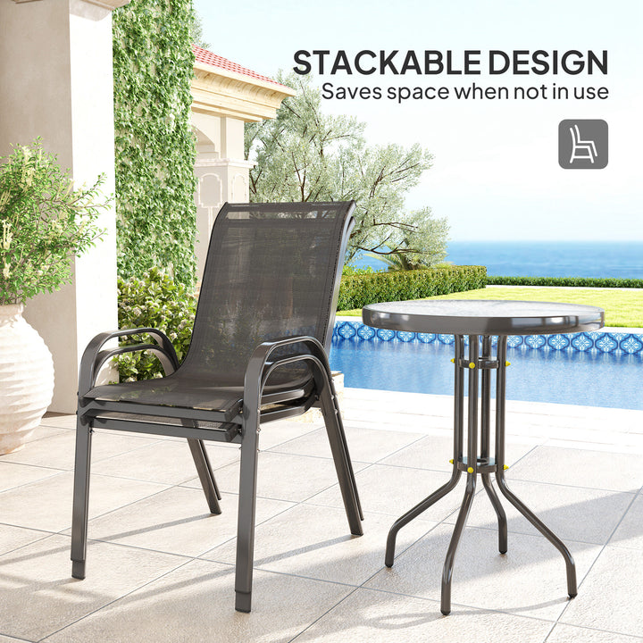Three-Piece Outdoor Garden Set - Black