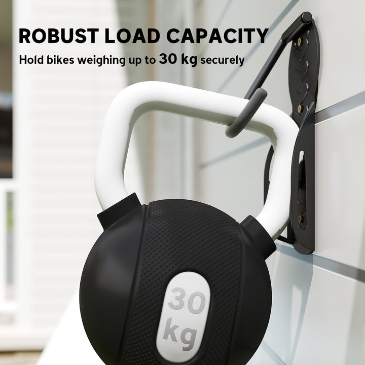 SPORTNOW 4 Pack Bike Rack, Wall Mounted Bicycle Hanger Hook, Foldable Garage Bike Wall Rack, Bicycle Storage Holder for Indoor Outdoor Use