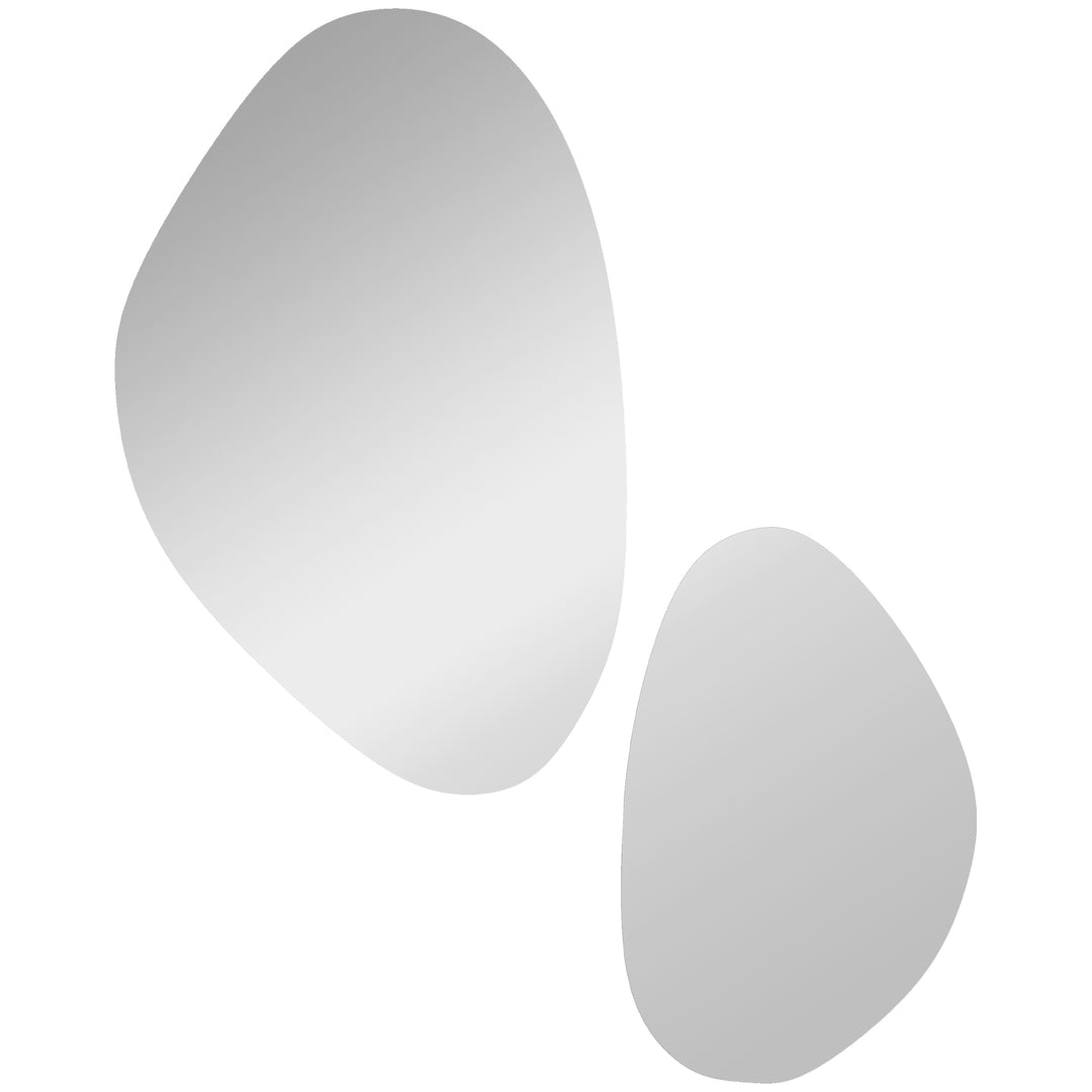 Set of 2 Pebble-Shaped Wall Mirror