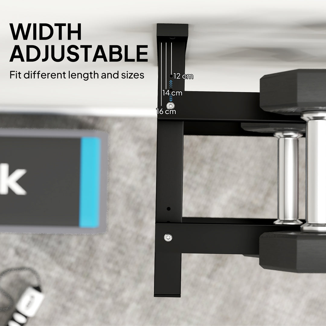 Wall-Mounted Dumbbell Rack, 2-Tier Weight Stand, Space-Saving and Multi-Functional Steel organiser for Home Gym