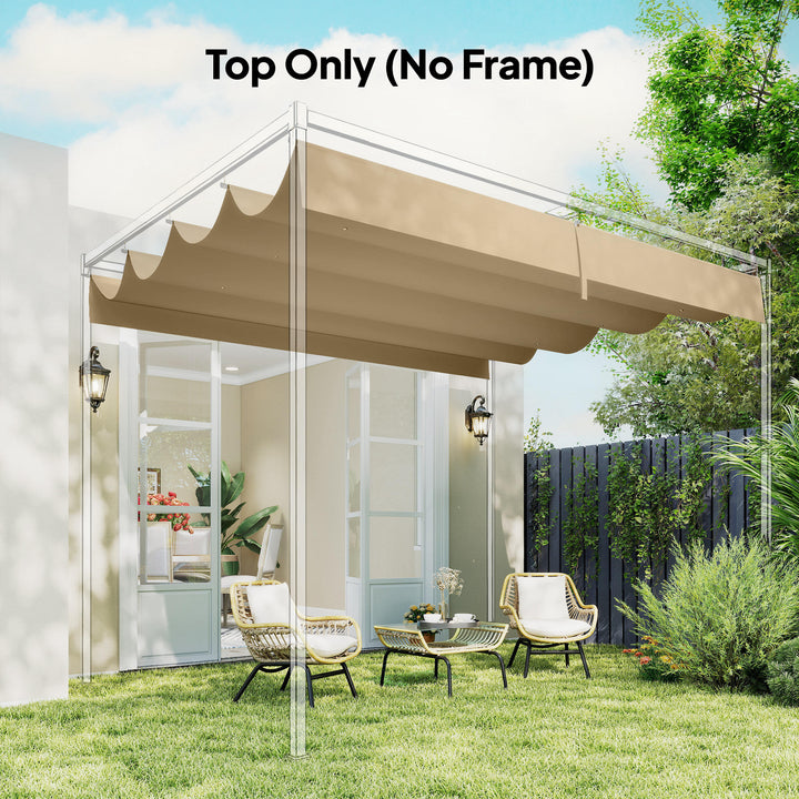 Retractable Pergola Canopy Only, 3.92 x 3.5 m, UV30+ Replacement Canopy Cover for 4 x 3 m Pergola