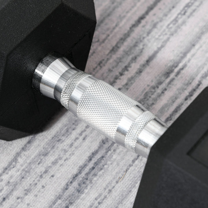 MCL 15KG Single Rubber Hex Dumbbell Portable Hand Weights Dumbbell Home Gym