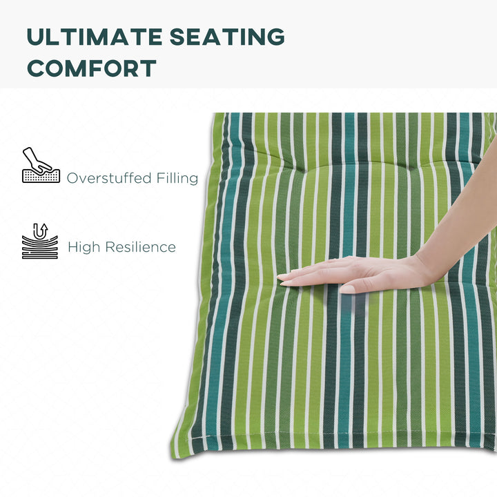 MCL Polyester Set Of 2 Swing Chair Cushion Green Stripes