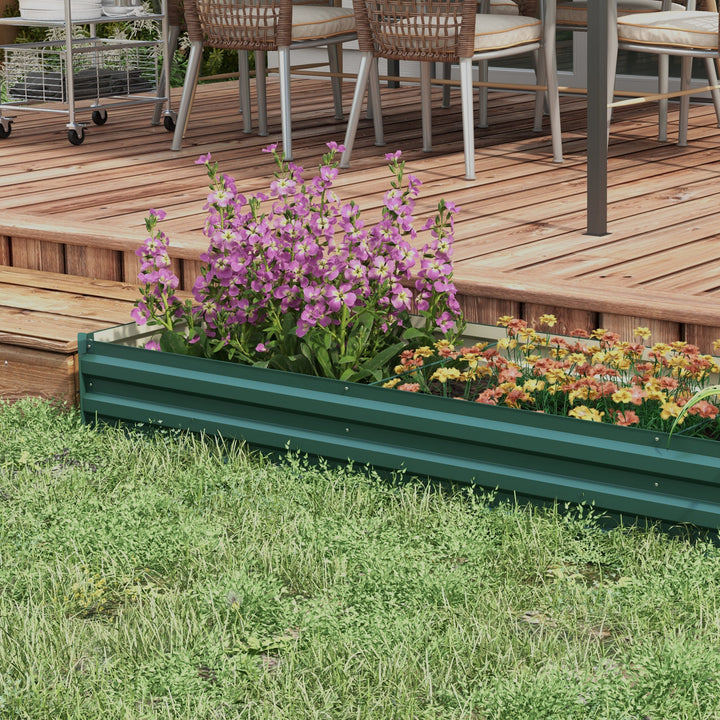 60 x 240cm Galvanised Steel Planter, with Open Bottom