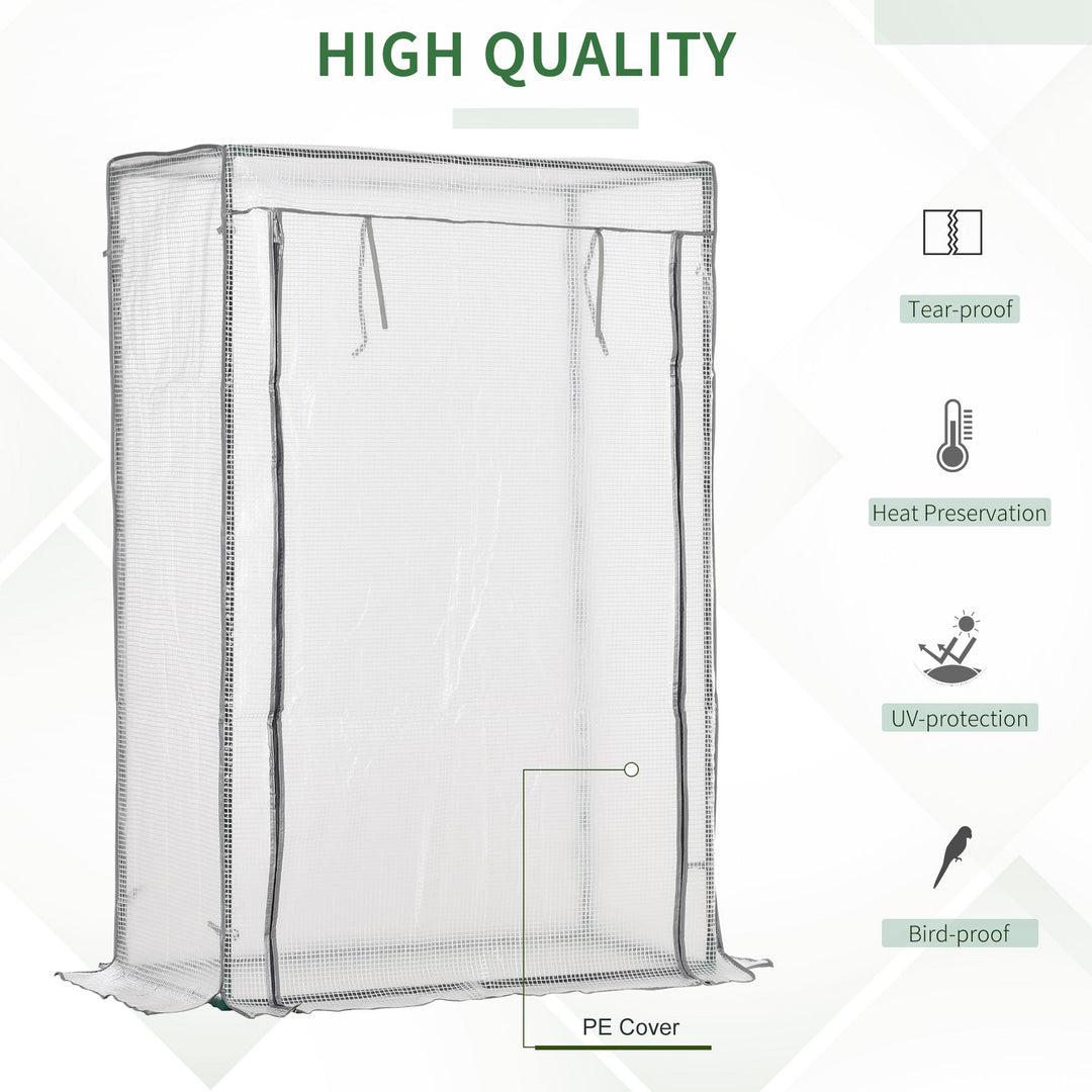 Outsunny Greenhouse with Steel Frame and PE Cover, 100 x 50 x 150cm, Roll