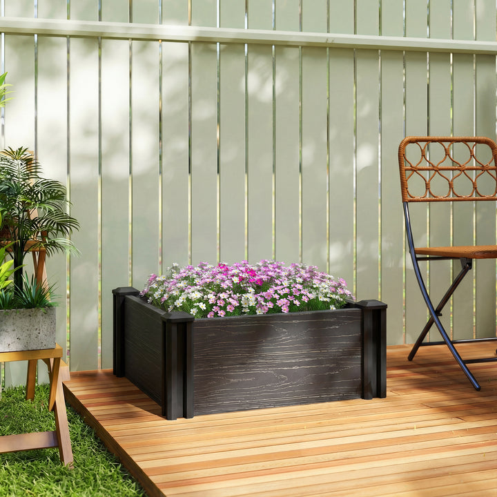 Vinyl Raised Garden Bed Kit, 2 x 2 x 1ft Modular Elevated Garden Box w