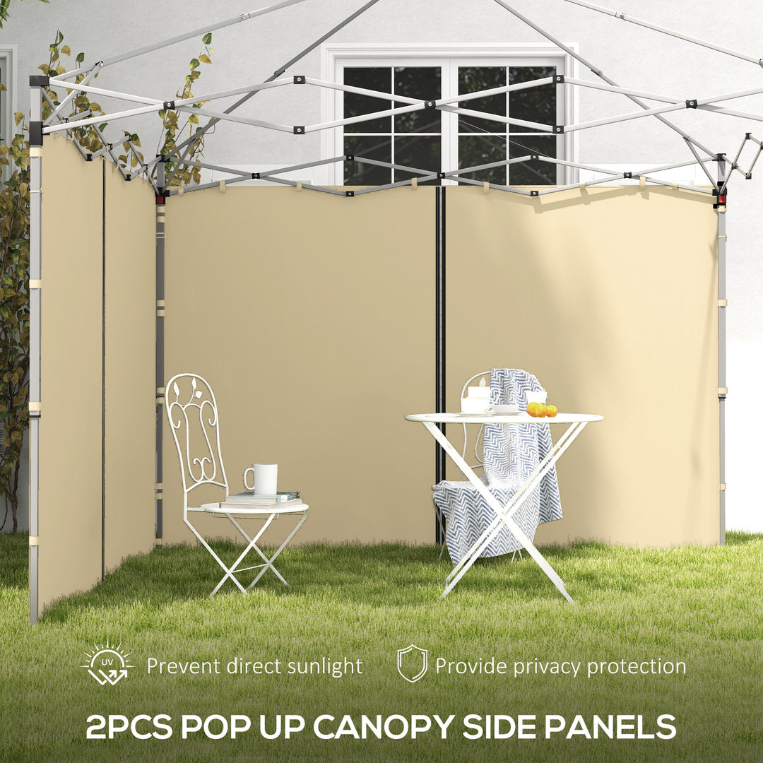 Set of Two 3 x 3(m) Replacement Zipped Gazebo Walls - Beige