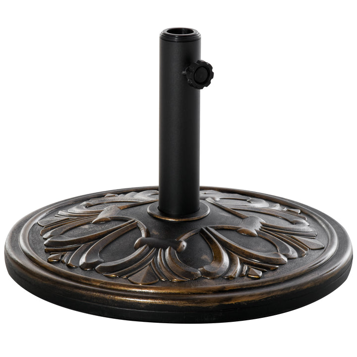 MCL 13kg Round Umbrella Base Outdoor Parasol Base Weight Stand Holder for Outdoor Garden Bronze Tone