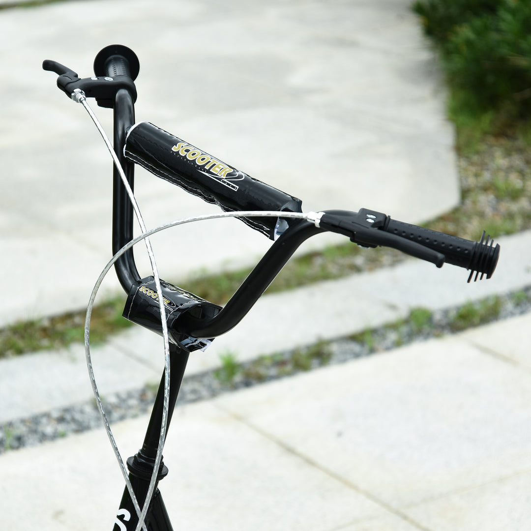 MCL Kick Scooters for Kids with Adjustable Height, Anti-Slip Deck, Dual Brakes, Rubber Tyres, for Boys and Girls Aged 5+ Years Old - Black