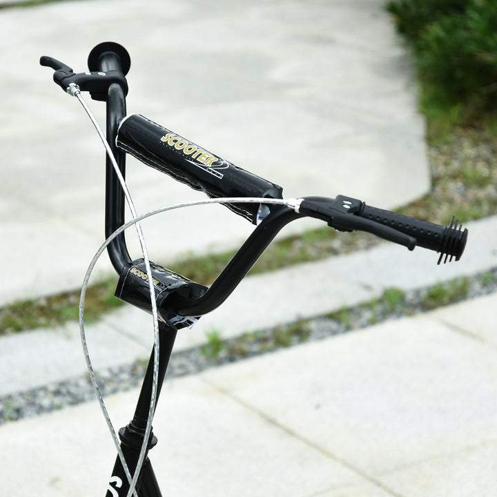 MCL Kick Scooters for Kids with Adjustable Height, Anti-Slip Deck, Dual Brakes, Rubber Tyres, for Boys and Girls Aged 5+ Years Old - Black