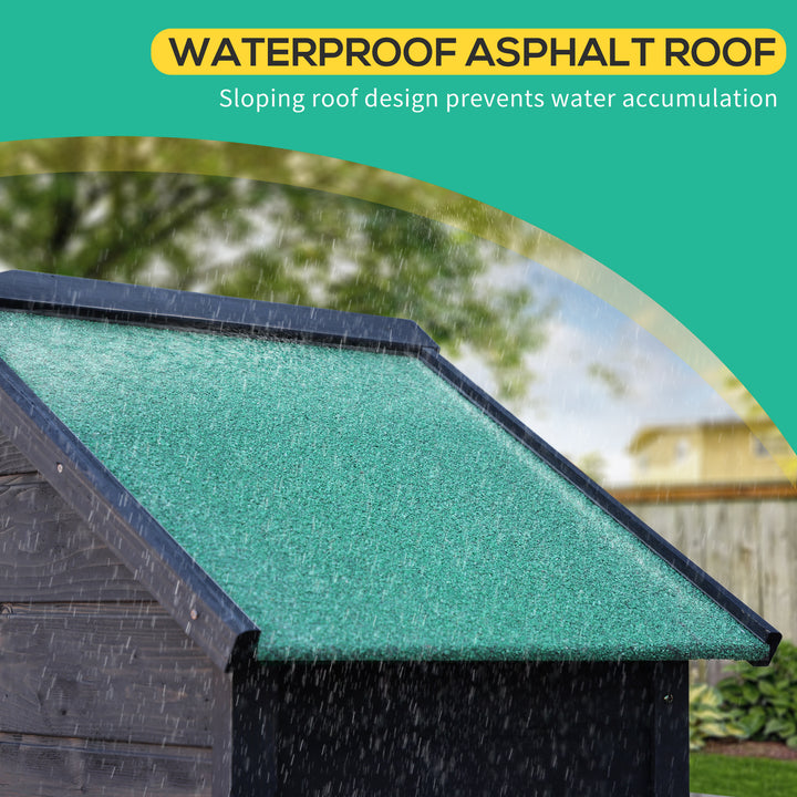 MCL Garden Shed 4-Tier Wooden Garden Outdoor Shed 3 Shelves Utility Gardener Cabinet Lockable 2 Doors - Grey