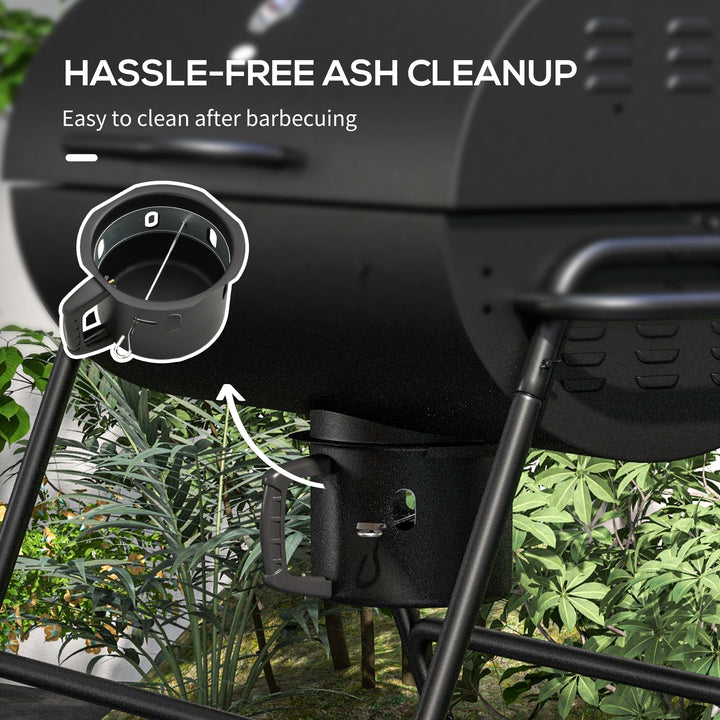 Steel Charcoal BBQ, with Ash Catcher and Warming Rack