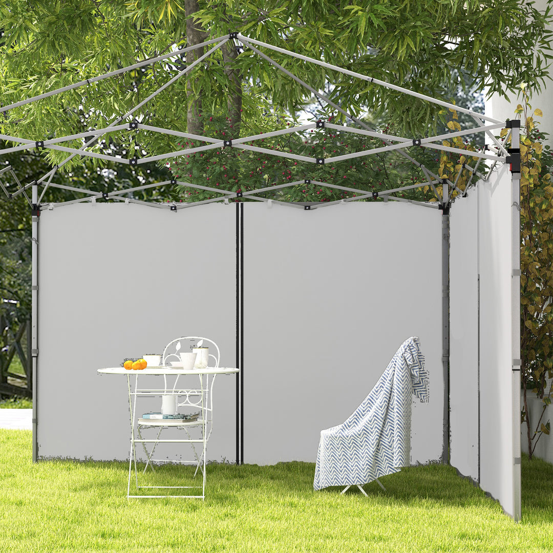Set of Two 3 x 3(m) Replacement Zipped Gazebo Walls - Grey
