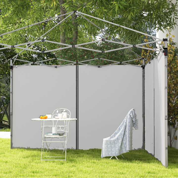 Set of Two 3 x 3(m) Replacement Zipped Gazebo Walls - Grey