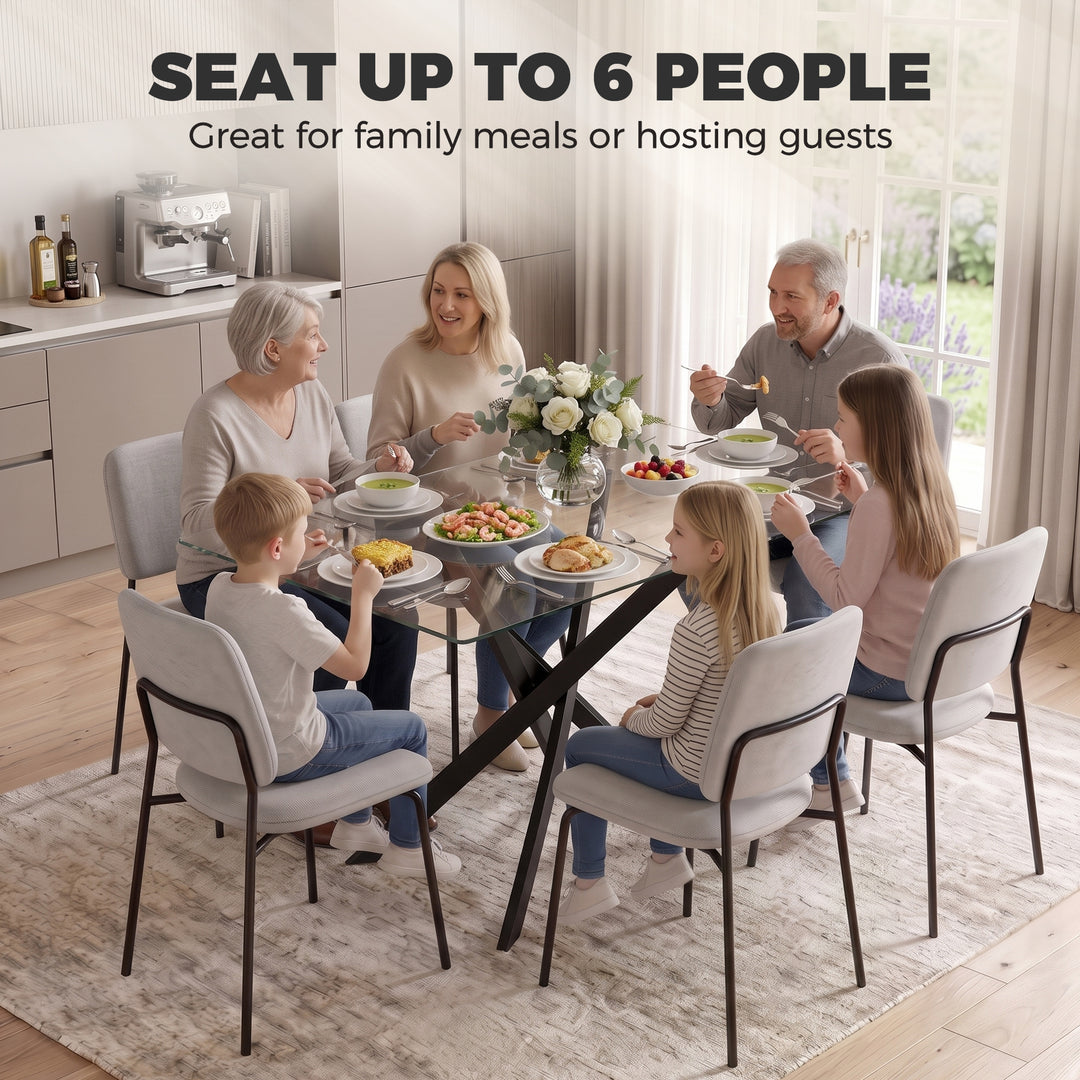 Rectangular Dining Table for 6 People, 120cm Modern Kitchen Table - view 4