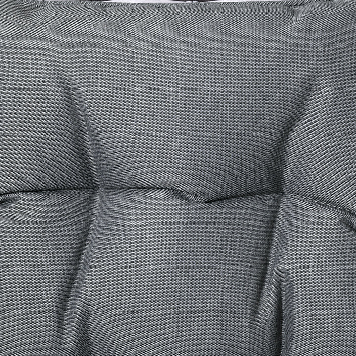 MCL Garden PE Rattan Dining Sofa Set, Outdoor 4 Seater Wicker Furniture, High Back Chairs with Cushions, Tempered Glass Coffee Table for Patio, Mixed Grey