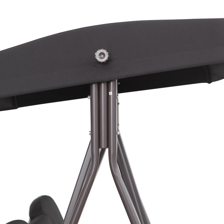 MCL Swing Chair Hammock Chair 3 Seater Canopy Cushion Shelter Outdoor Bench Black