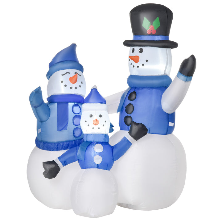 MCL 4ft Inflatable Christmas Snowmen Family Xmas LED Outdoor Indoor Holiday Decorations Yard